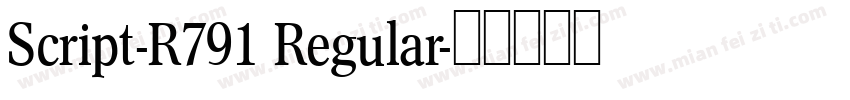 Script-R791 Regular字体转换